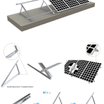 Roof Mounting System For Solar Panels 48v100ah Rack-mounted Solar Photovoltaic System adjustable Flat Roof Mounting System-6